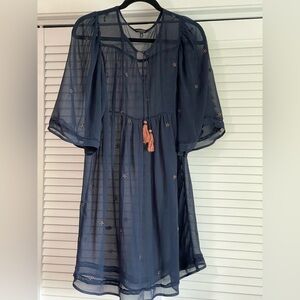 Lucky brand, sheer floral dress